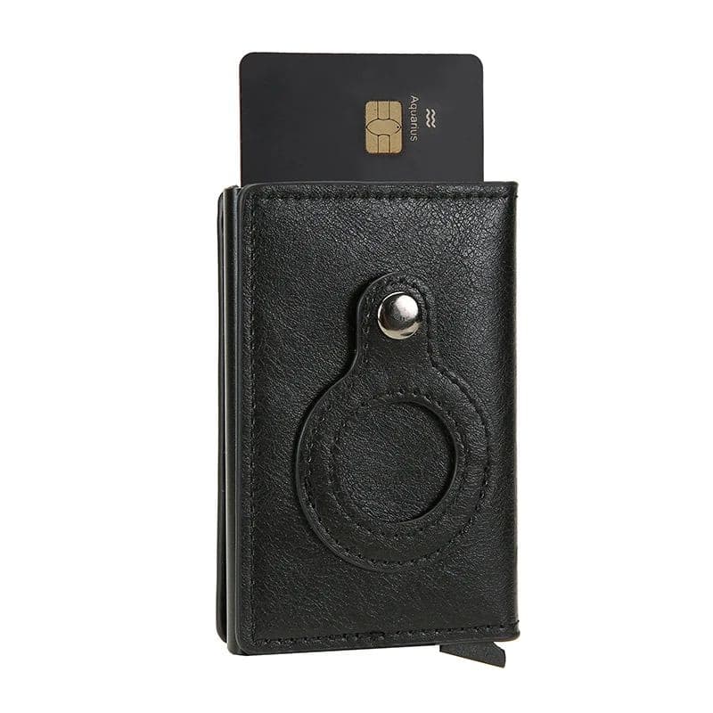 Deri — cüzdan — RFID korumalı — AirTag bölmeli — siyah (719114757301)