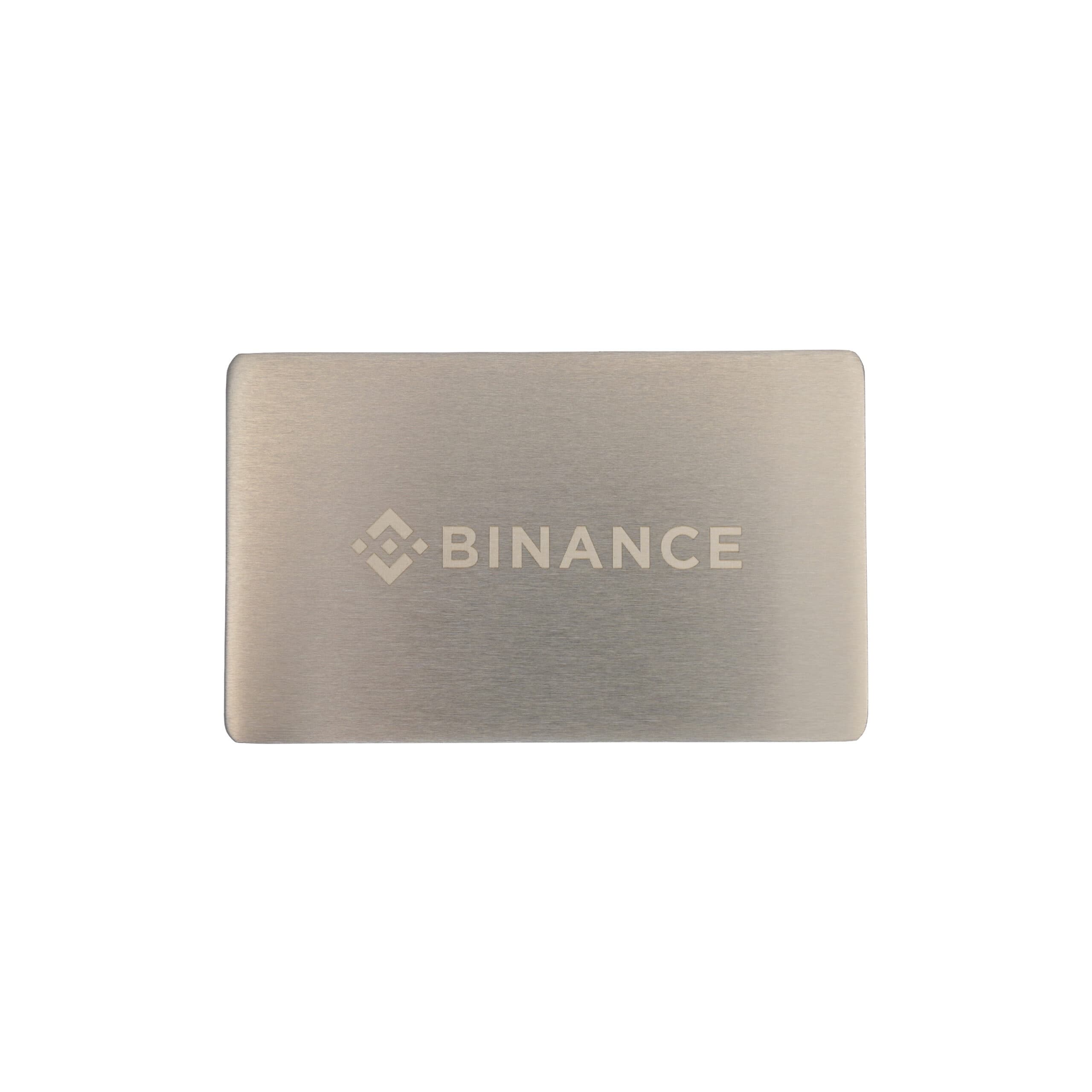 Seed plaka seed saklama Binance Mini Plate 55×90 (Binance1mplate)
